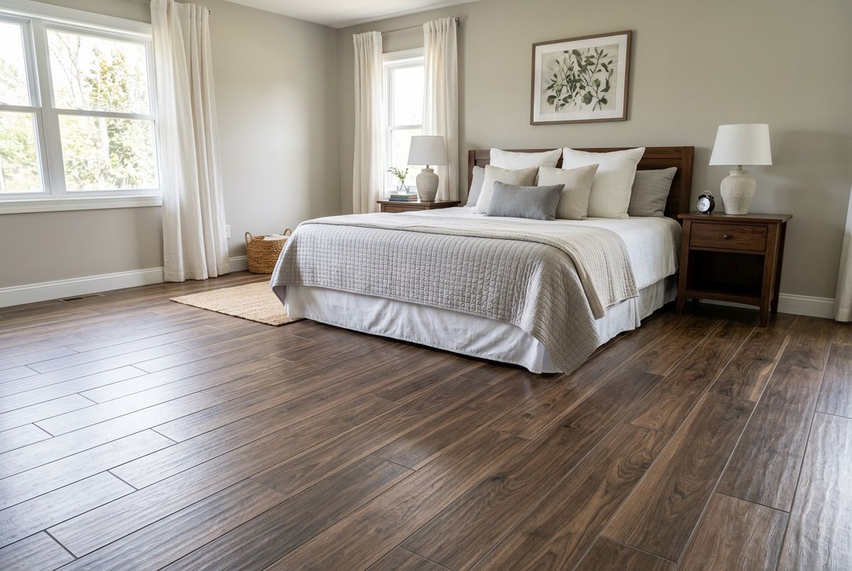 Recently installed flooring in a Castle Rock, CO home
