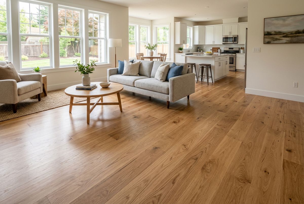 Recently installed flooring in a Catonsville, MD home