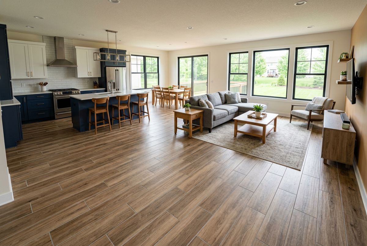 Recently installed flooring in a Cecil Township, PA home