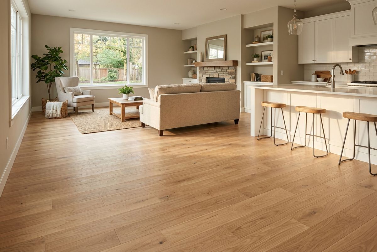 Recently installed flooring in a Celebration, FL home