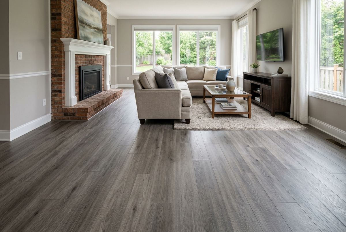 Recently installed flooring in a Centennial, CO home