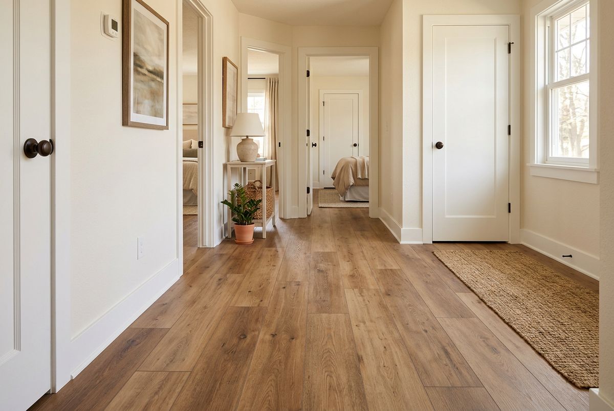 Recently installed flooring in a Center Point, AL home
