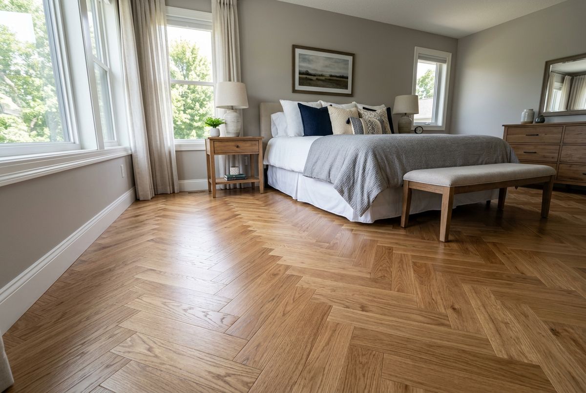 Recently installed flooring in a Center Township, PA home