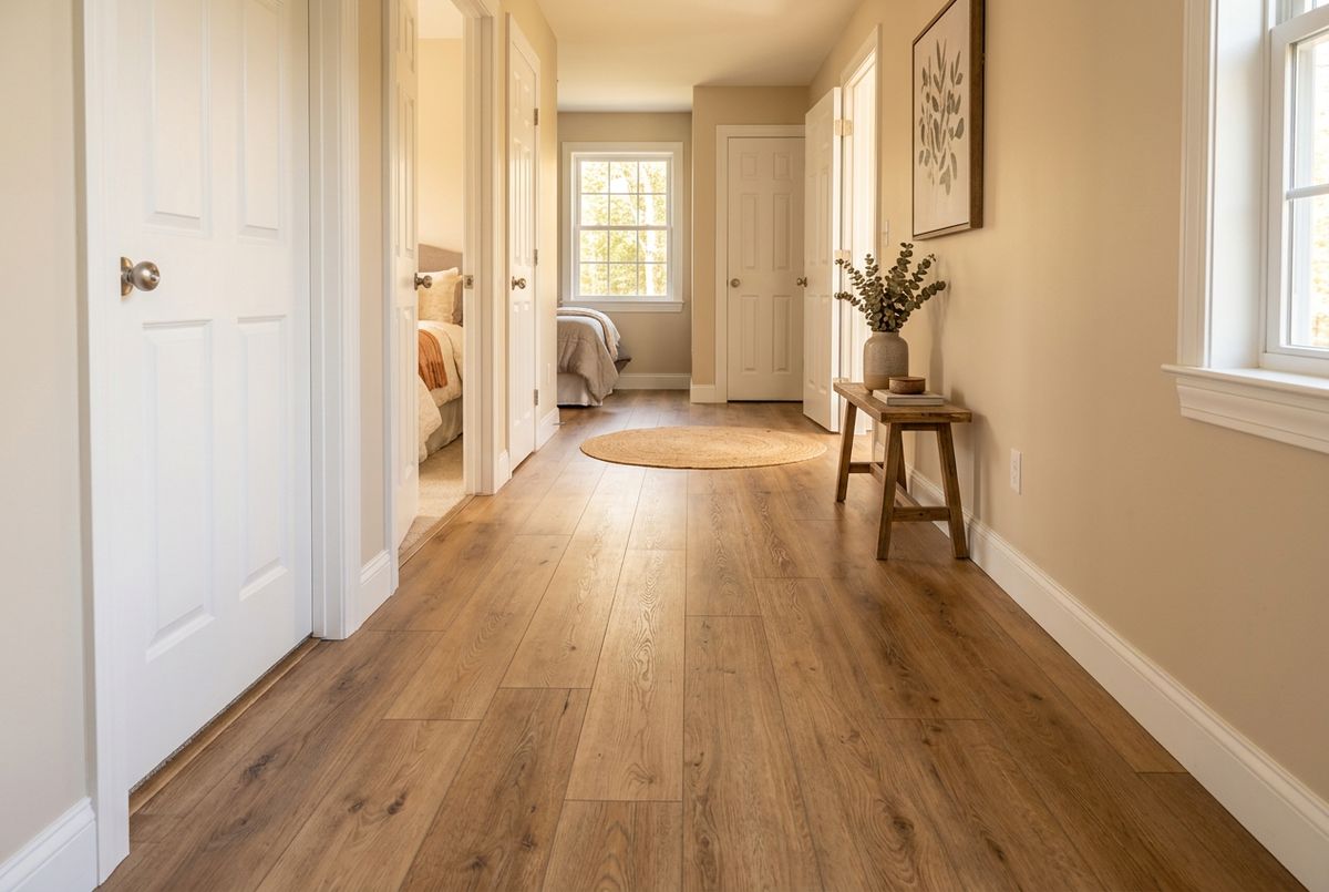 Recently installed flooring in a Centerville, KY home