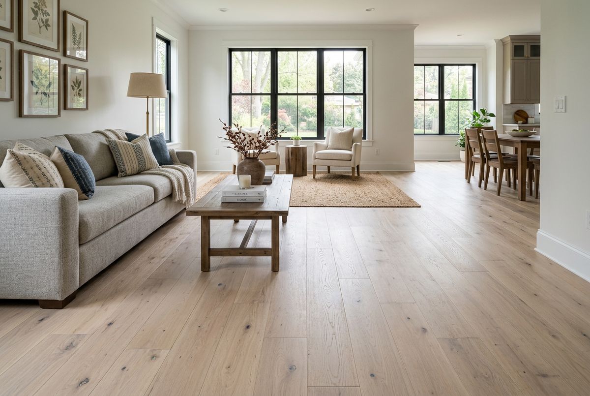 Recently installed flooring in a Centreville, AL home