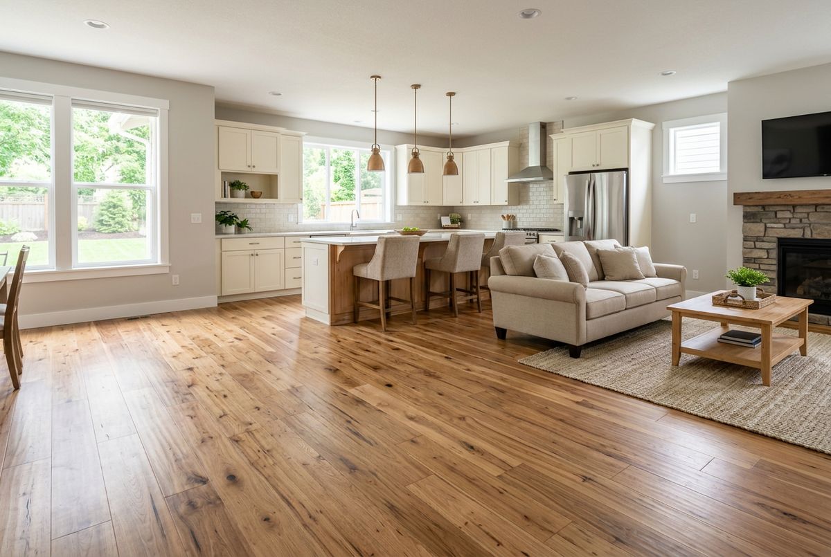 Recently installed flooring in a Chastain Park, GA home