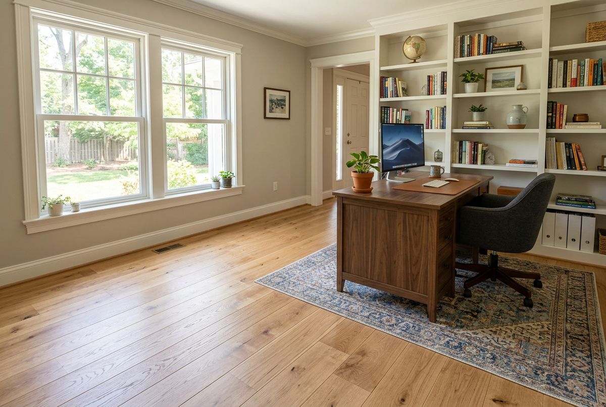 Recently installed flooring in a Cherry Hill, MI home