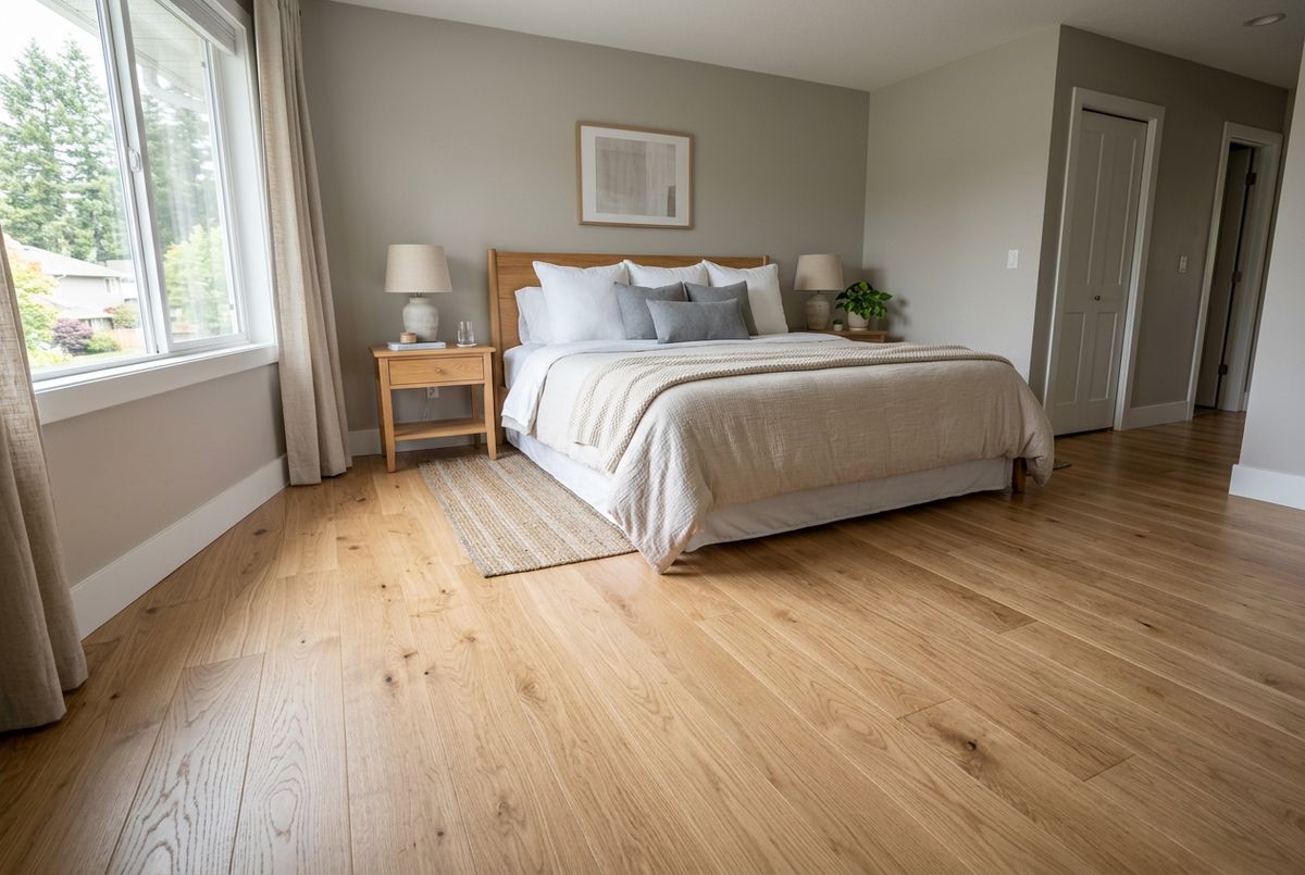 Recently installed flooring in a Chester Springs, PA home