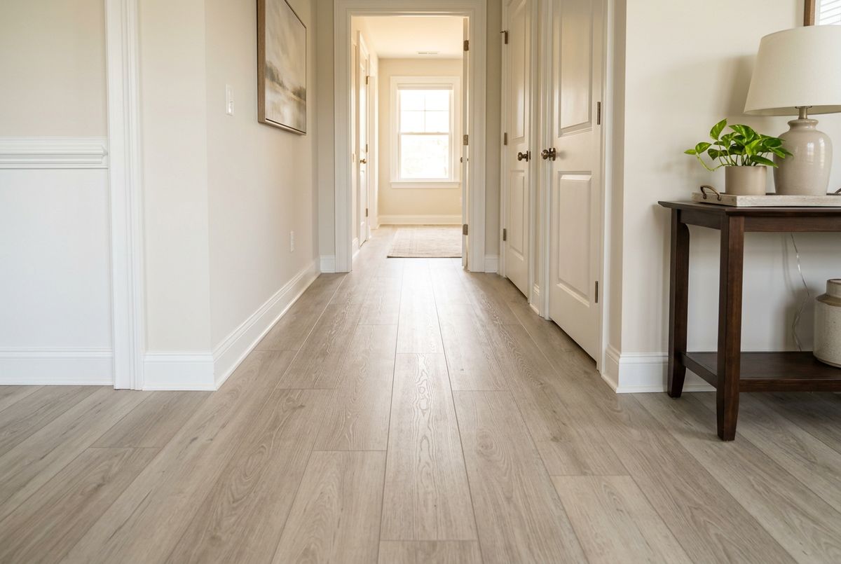 Recently installed flooring in a Chevy Chase, KY home