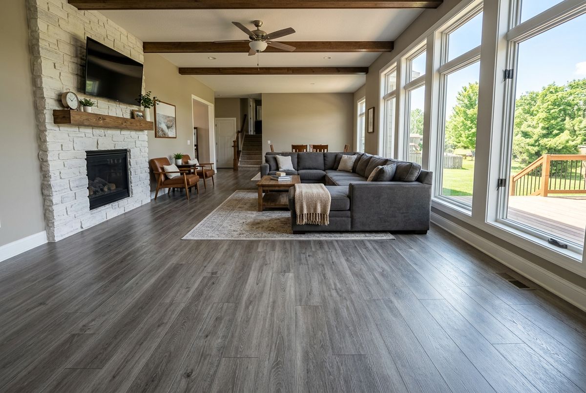 Recently installed flooring in a Chilesburg, KY home