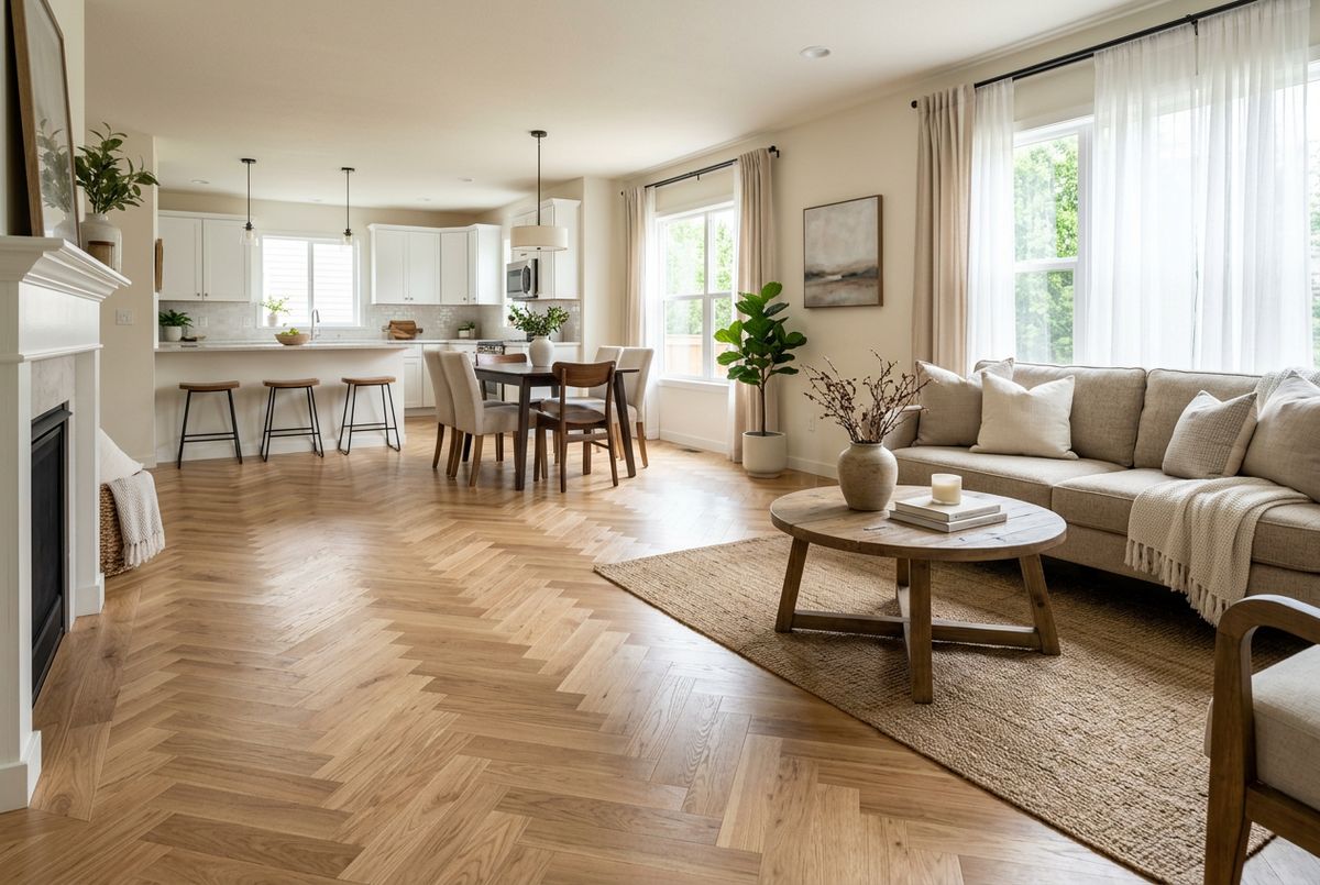 Recently installed flooring in a Cicero, IN home