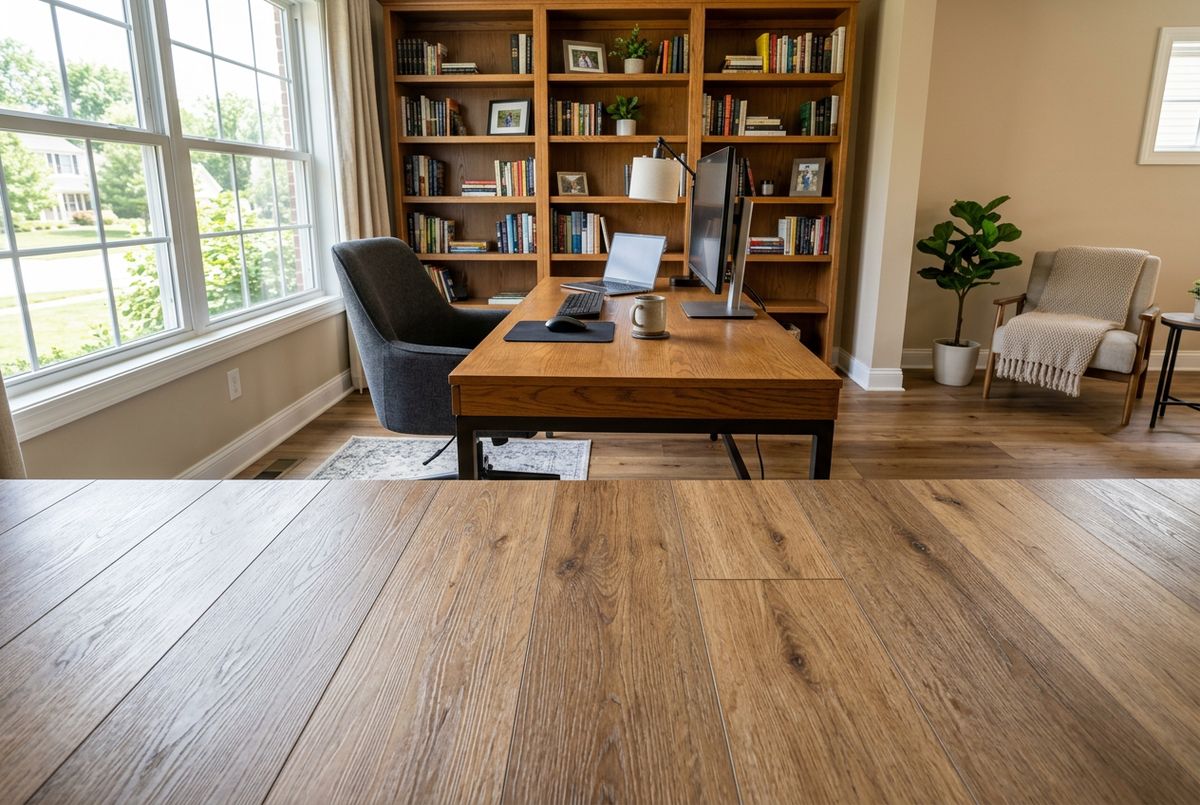 Recently installed flooring in a Clarkston, GA home