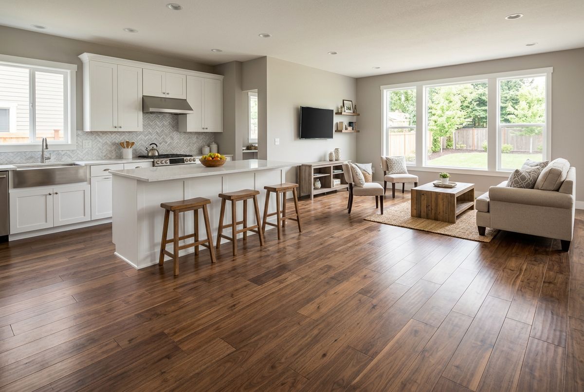 Recently installed flooring in a Clearwater, FL home