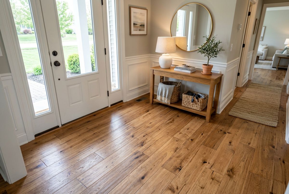 Recently installed flooring in a Cleveland, OH home