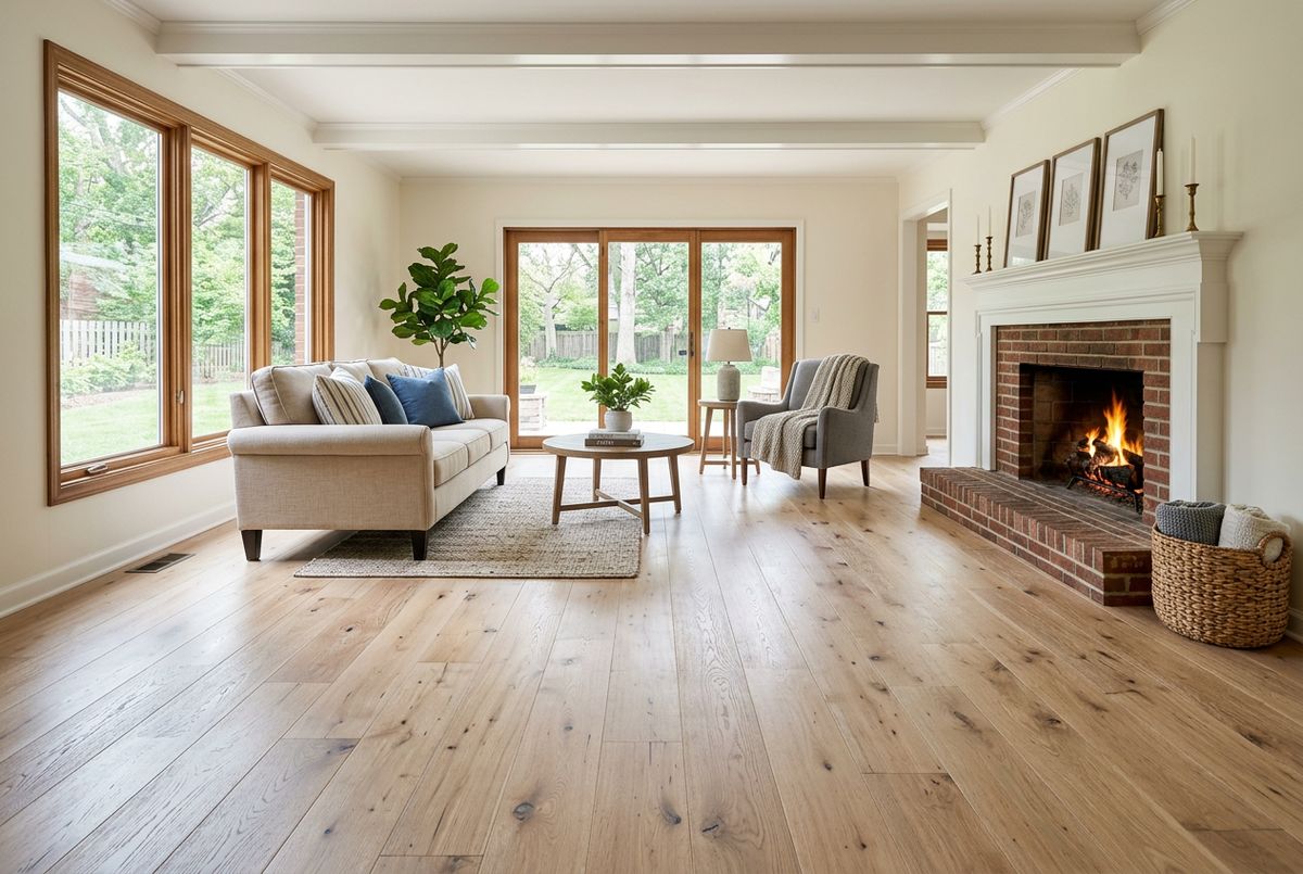 Recently installed flooring in a Clifton, KY home