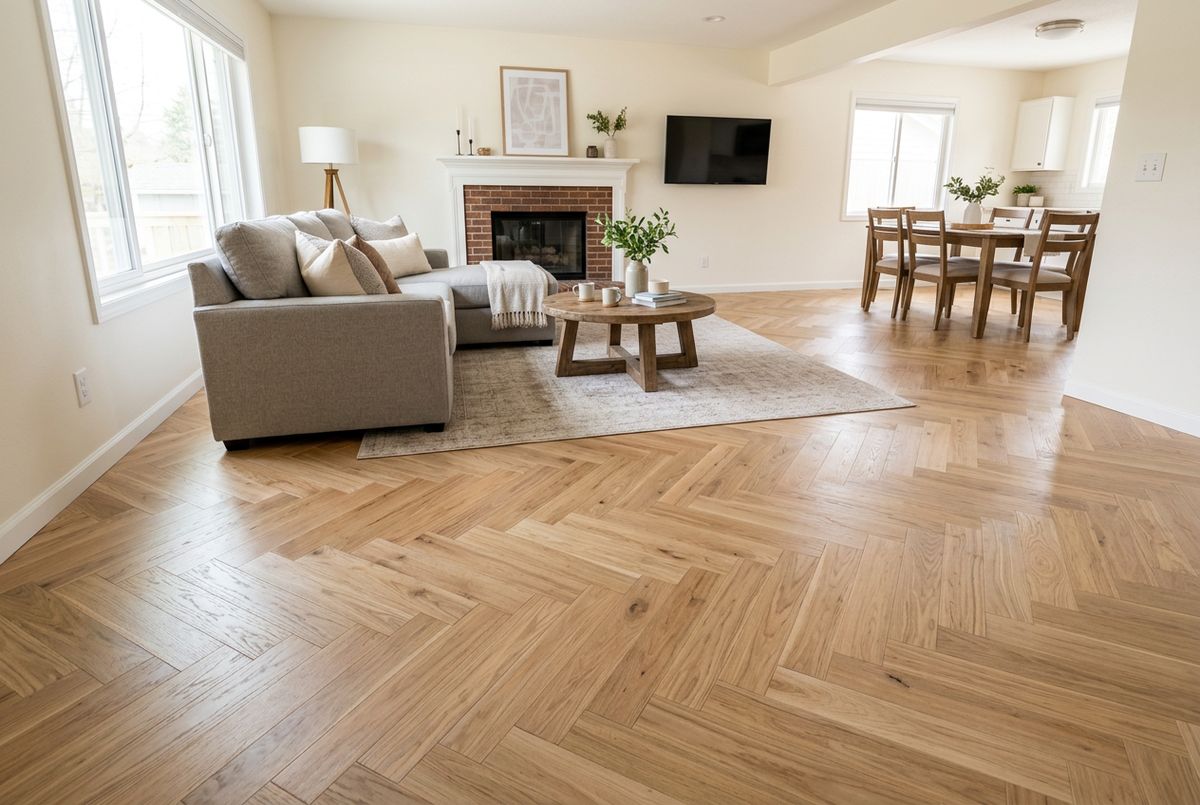 Recently installed flooring in a Cockeysville, MD home