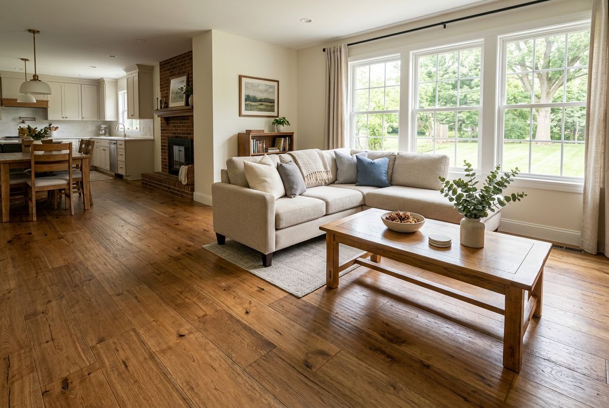 Recently installed flooring in a College Park, FL home