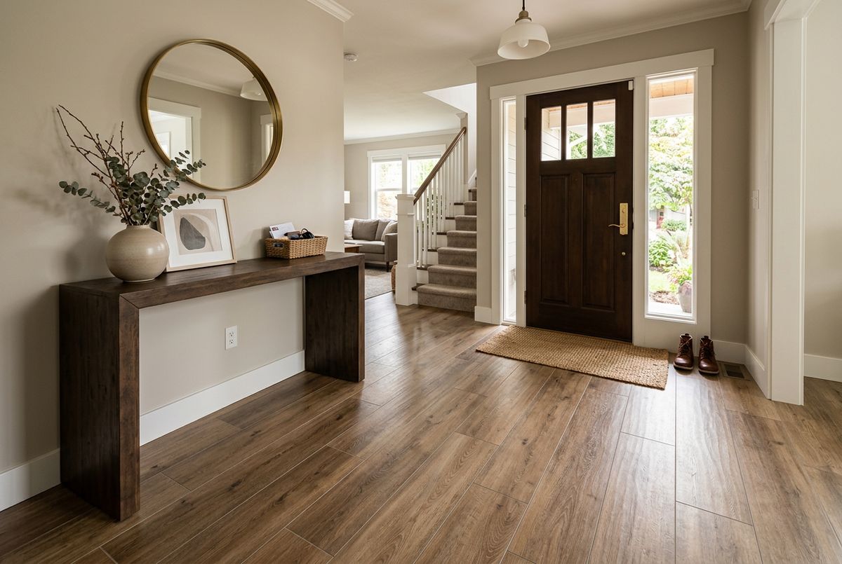 Recently installed flooring in a Colrain, MA home