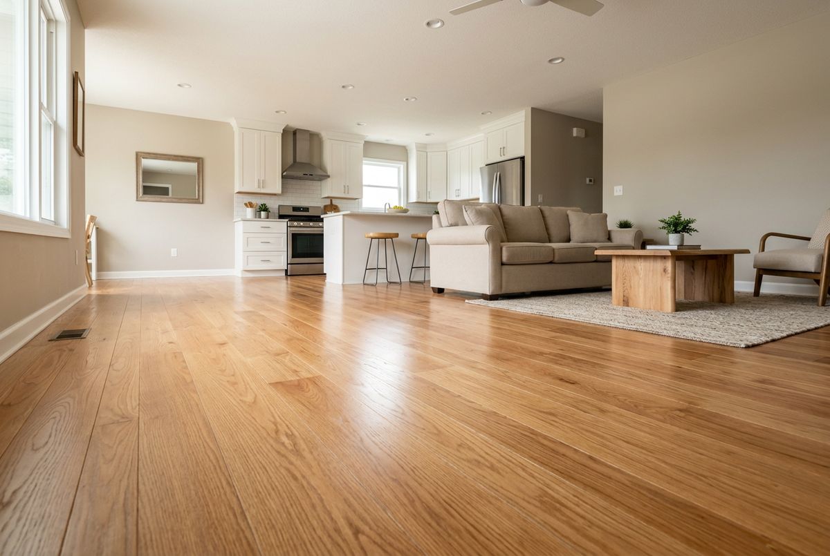 Recently installed flooring in a Comstock Park, MI home