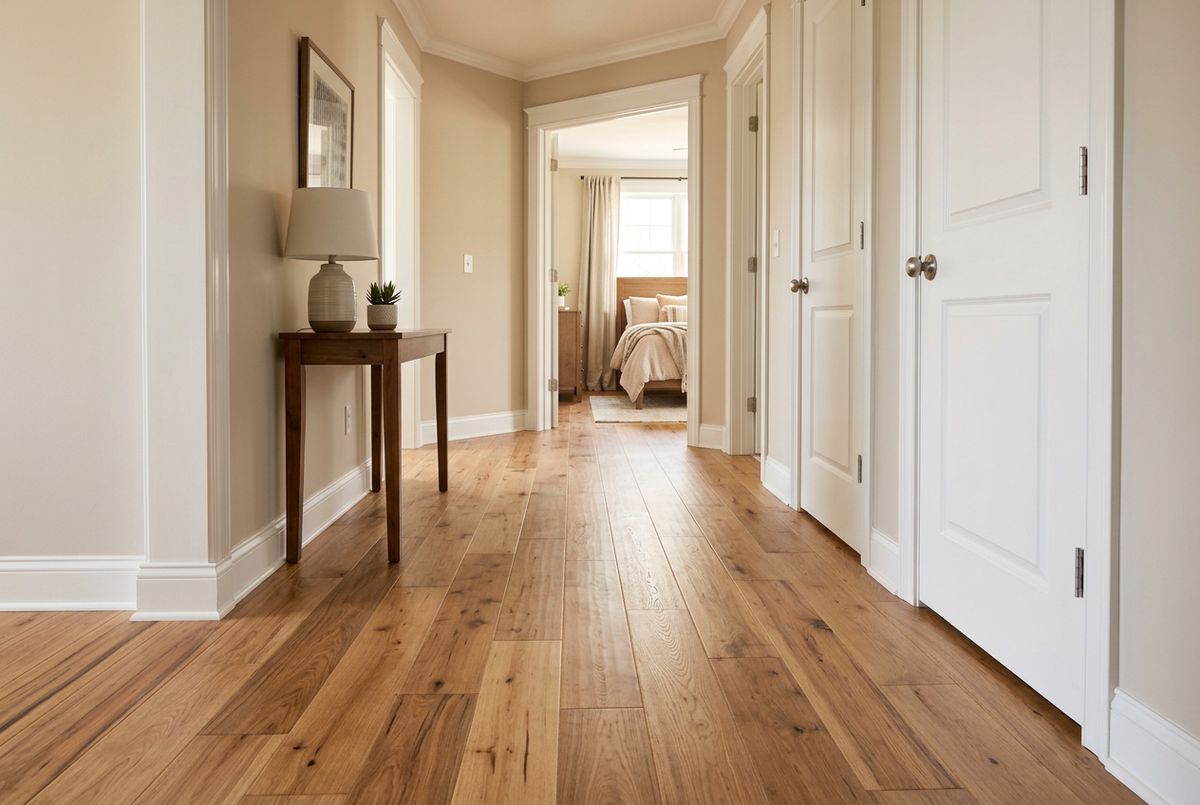 Recently installed flooring in a Conshohocken, PA home