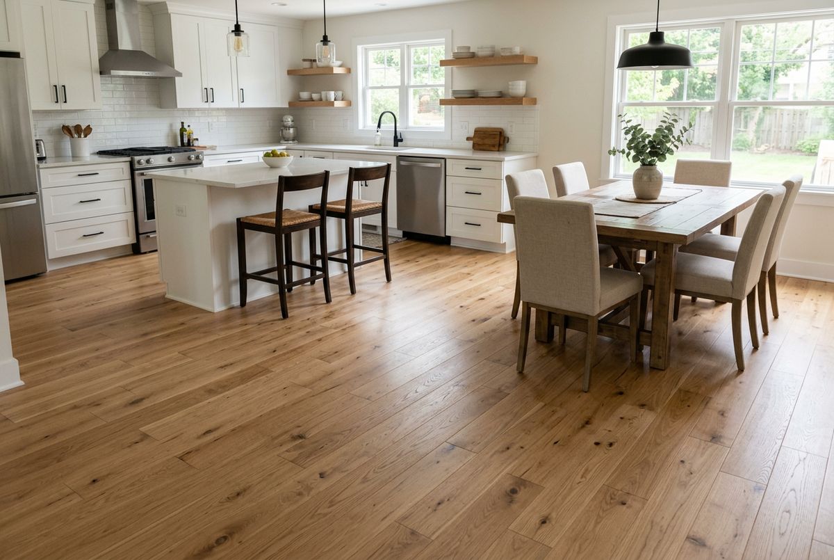 Recently installed flooring in a Conyers, GA home