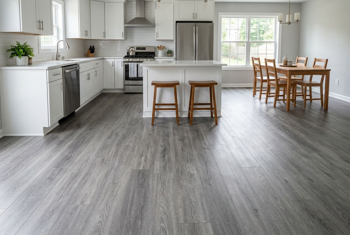 Recently installed flooring in a Crescent Hill, KY home