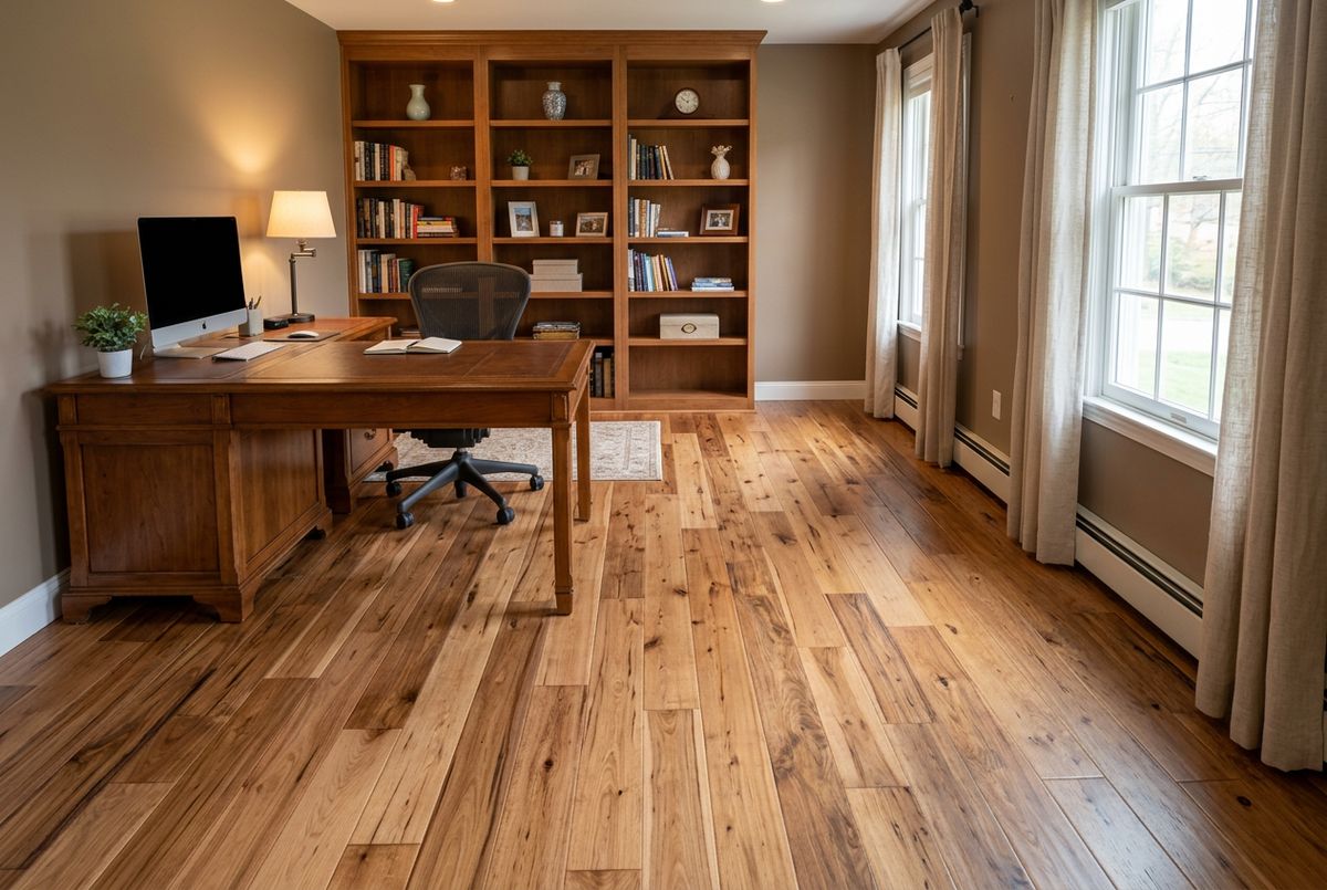 Recently installed flooring in a Creston, MI home