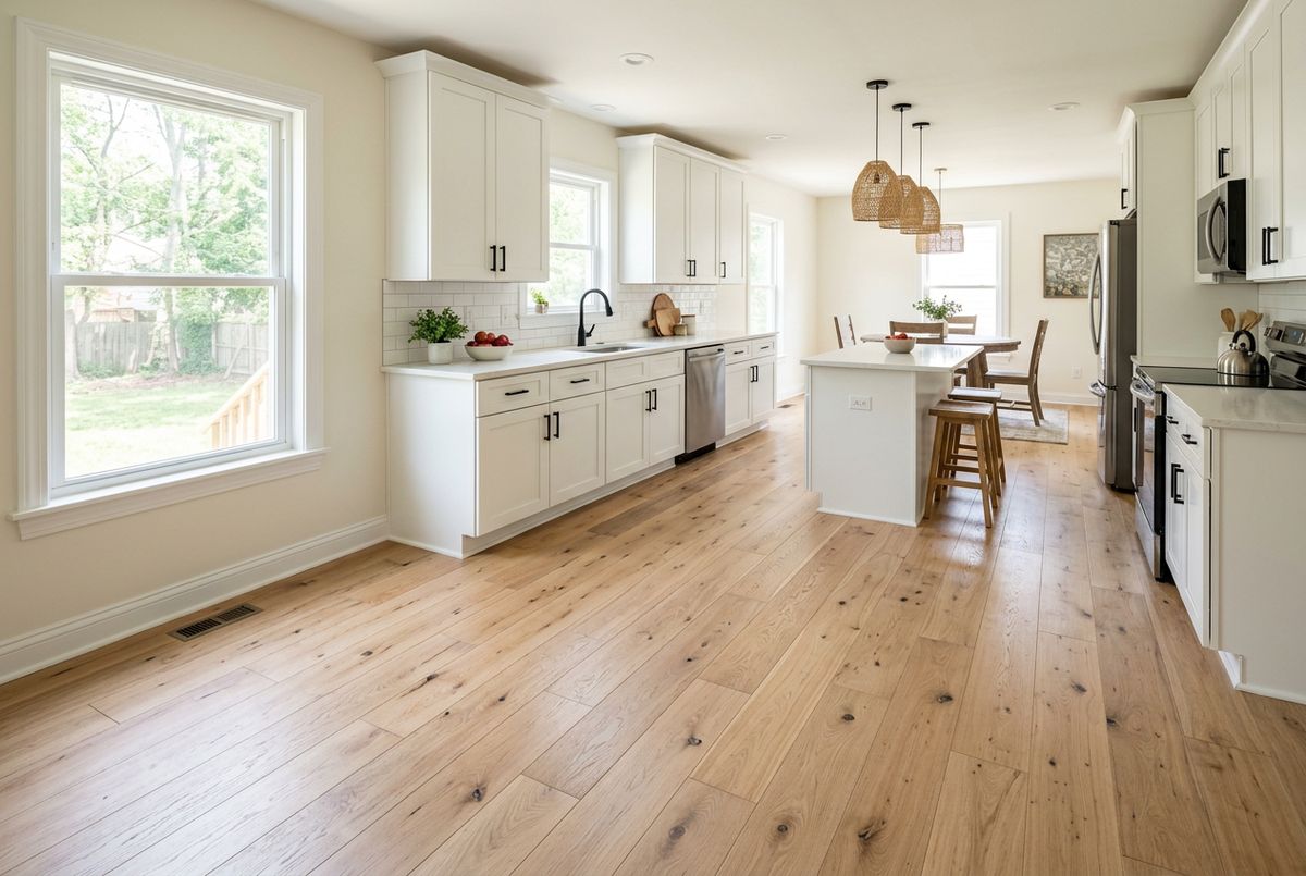 Recently installed flooring in a Crestwood, AL home