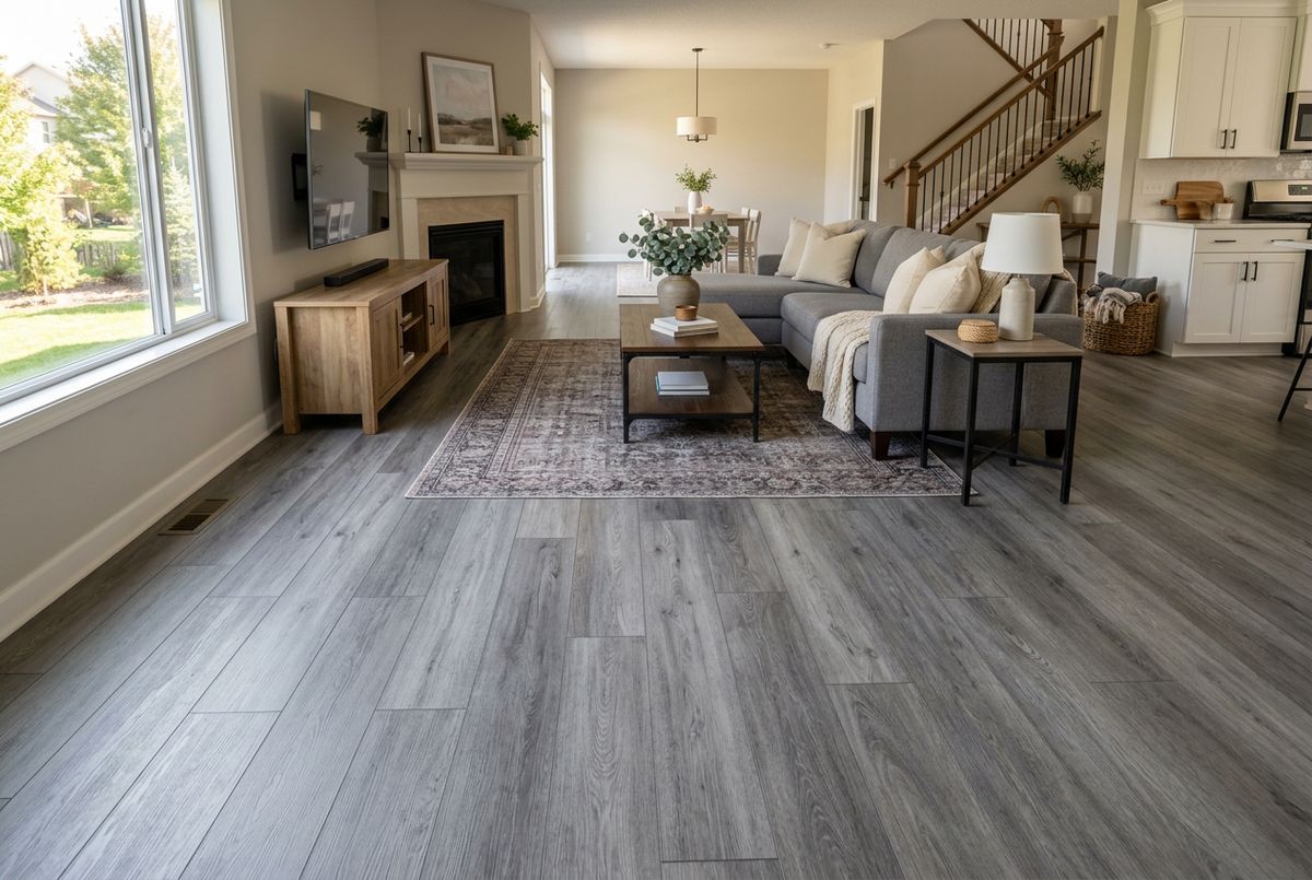 Recently installed flooring in a Crofton, MD home