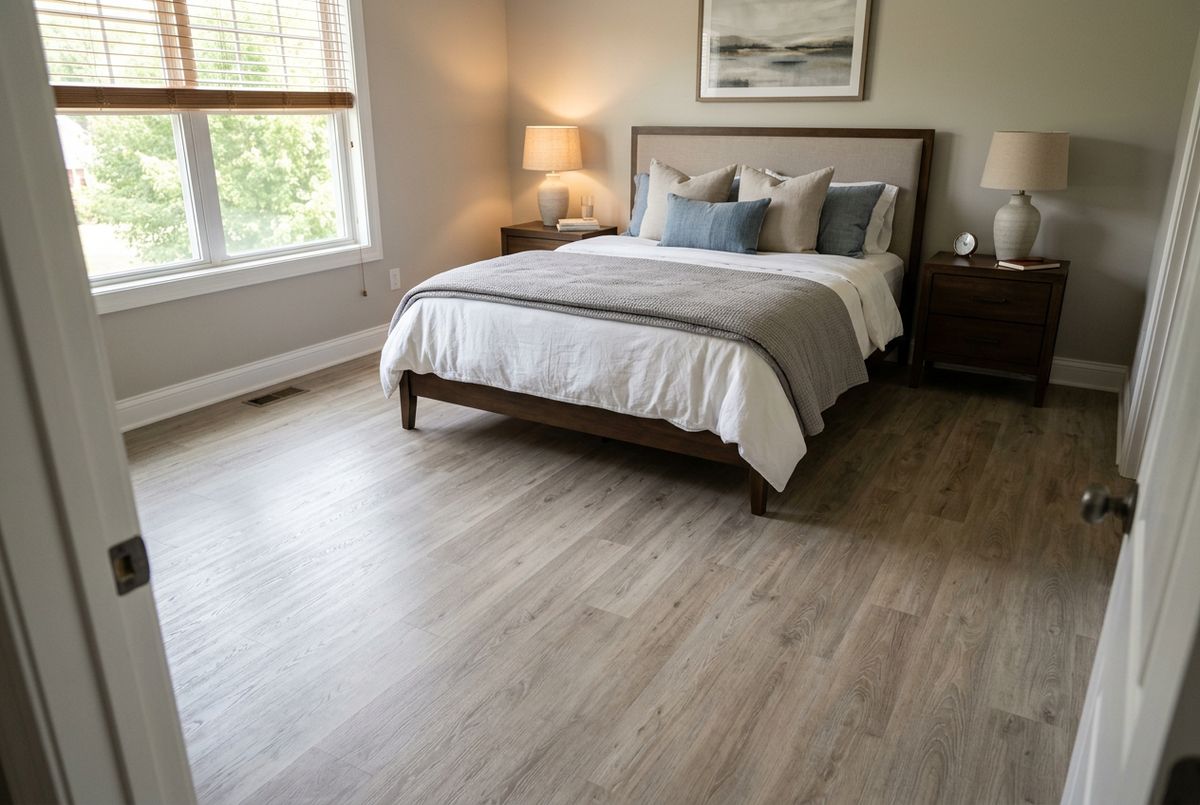 Recently installed flooring in a Cumberland, GA home