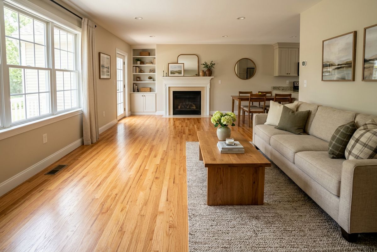 Recently installed flooring in a Cumming, GA home
