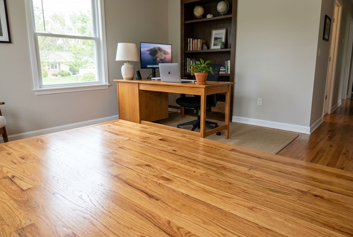 Newly installed flooring in a home in Dallas County