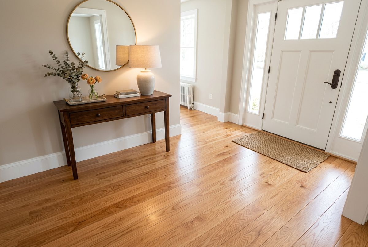 Recently installed flooring in a Danvers, MA home