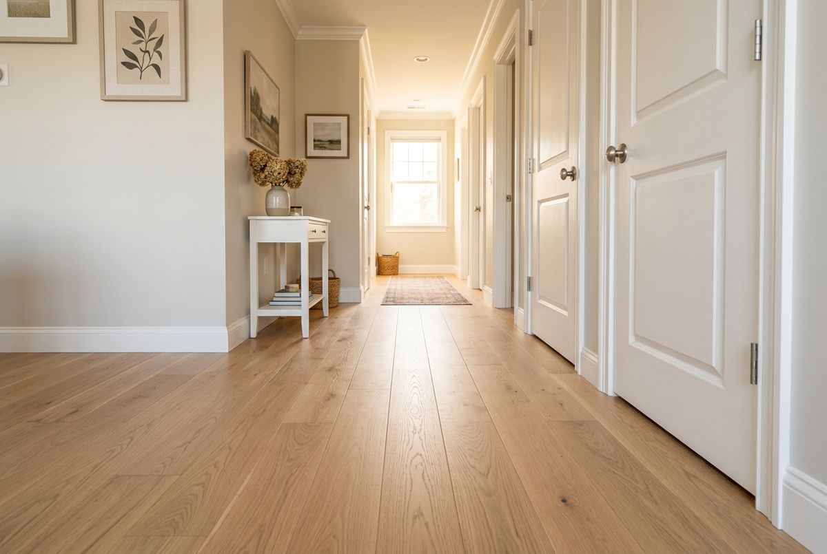 Recently installed flooring in a Danville, IN home