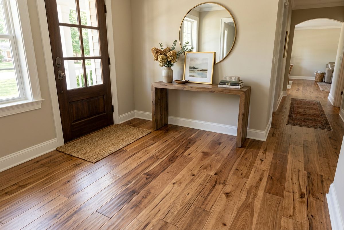 Recently installed flooring in a Decatur Township, IN home