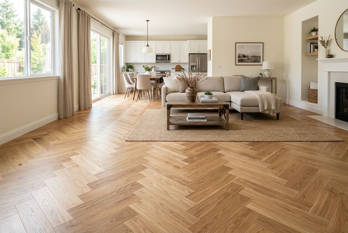 Recently installed flooring in a Delmar, MD home