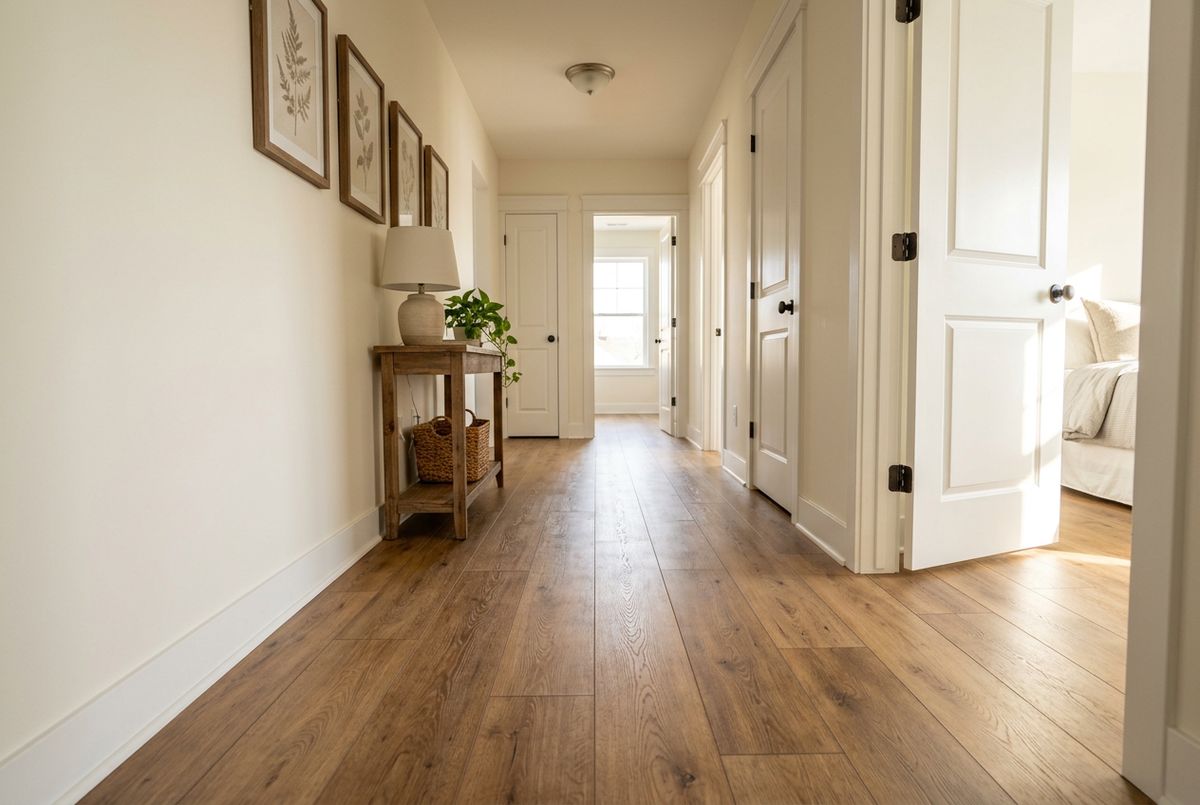 Recently installed flooring in a Dora, AL home