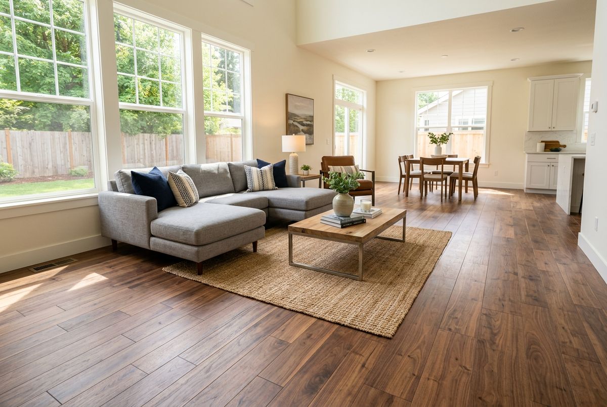 Recently installed flooring in a Doraville, GA home
