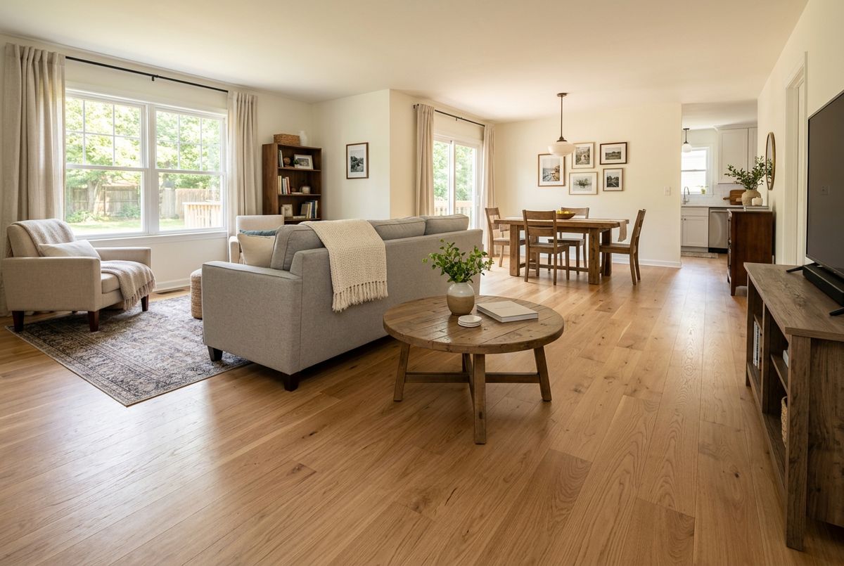 Recently installed flooring in a Dormont, PA home