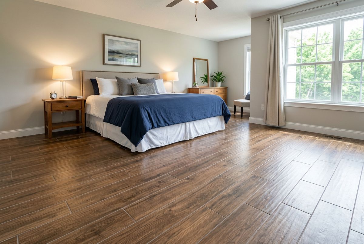 Recently installed flooring in a Douglasville, GA home