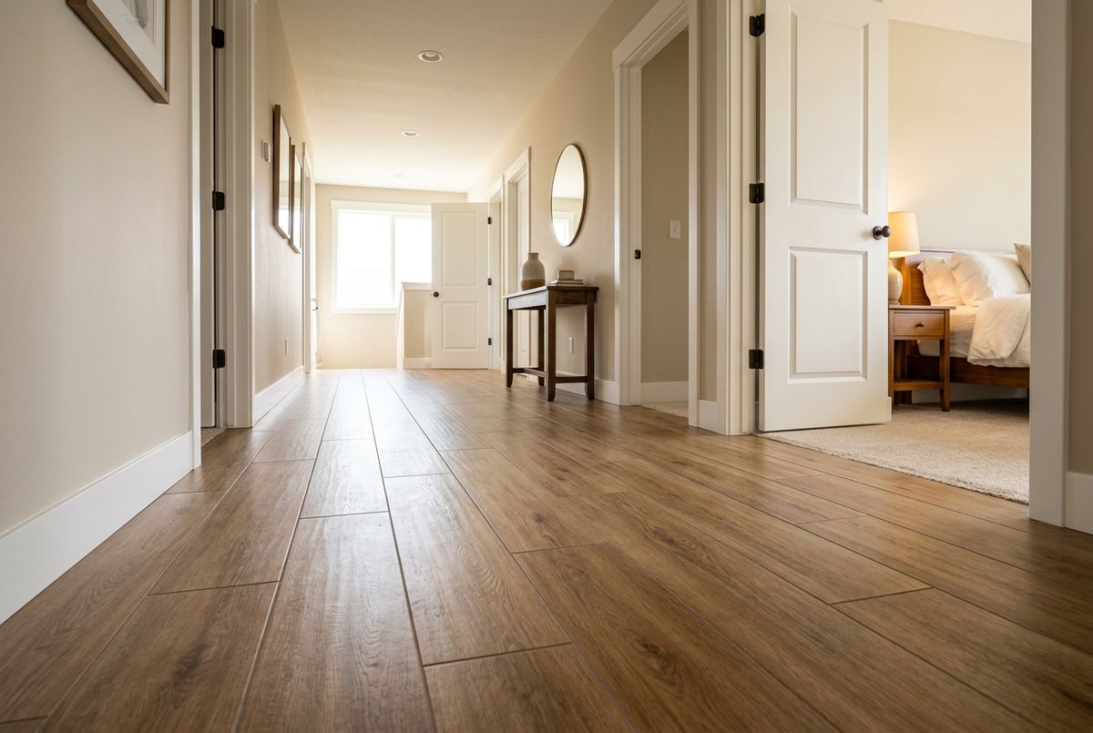 Recently installed flooring in a Dove Valley, CO home