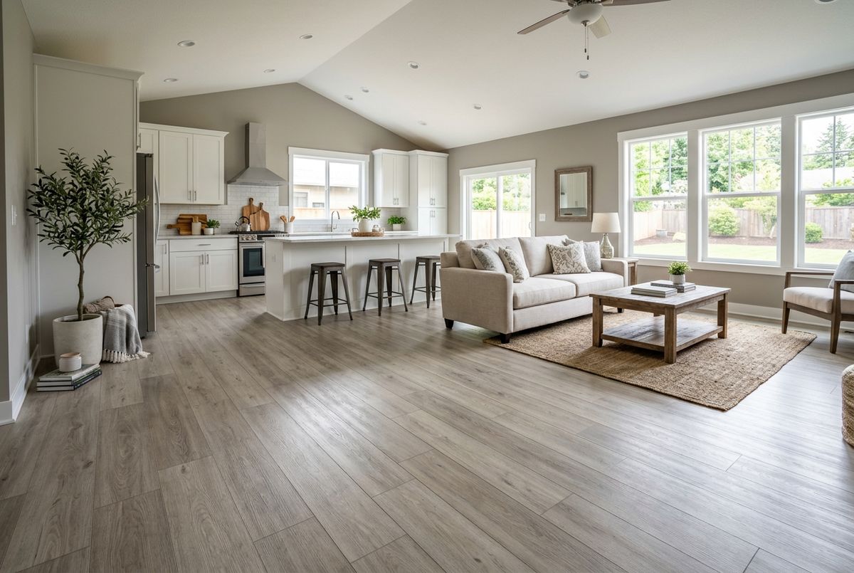 Recently installed flooring in a Downtown Grand Rapids, MI home