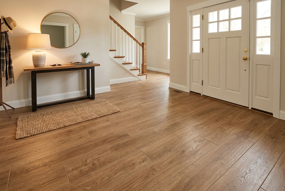 Recently installed flooring in a Downtown Indianapolis, IN home