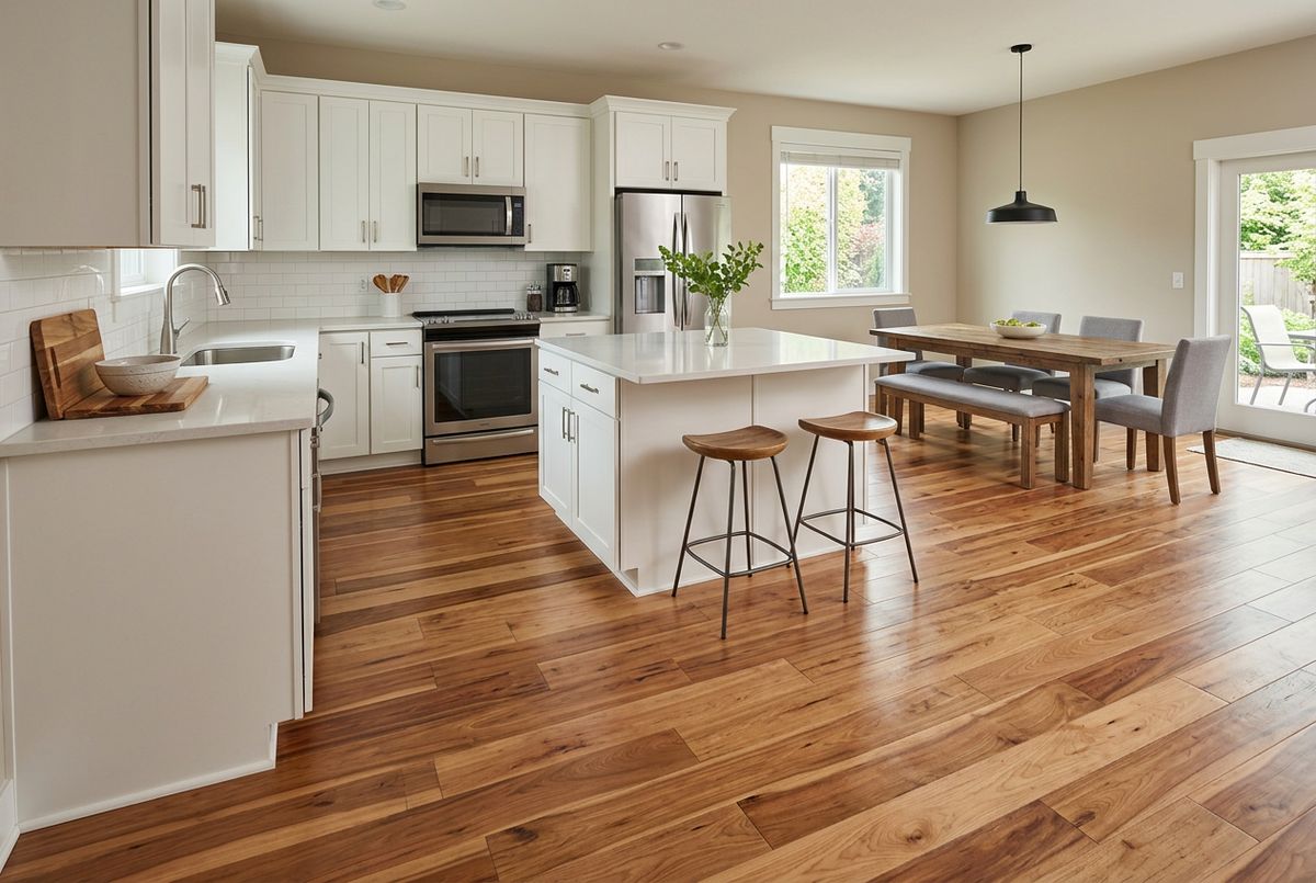 Recently installed flooring in a Downtown Lexington, KY home