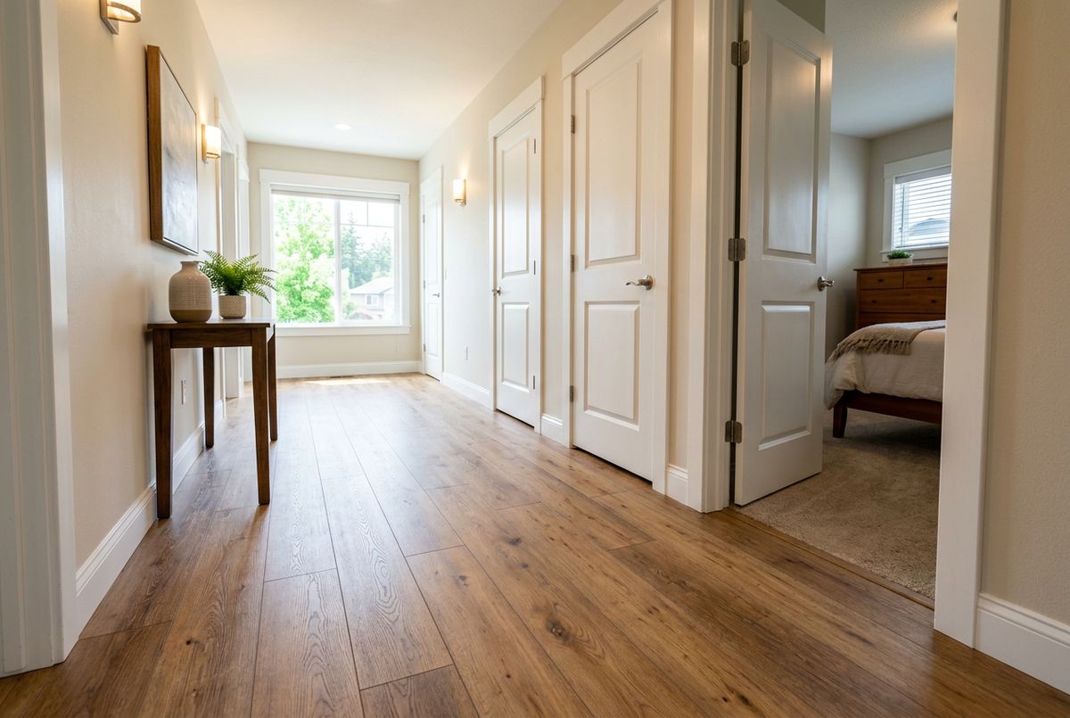 Recently installed flooring in a Downtown Tampa, FL home