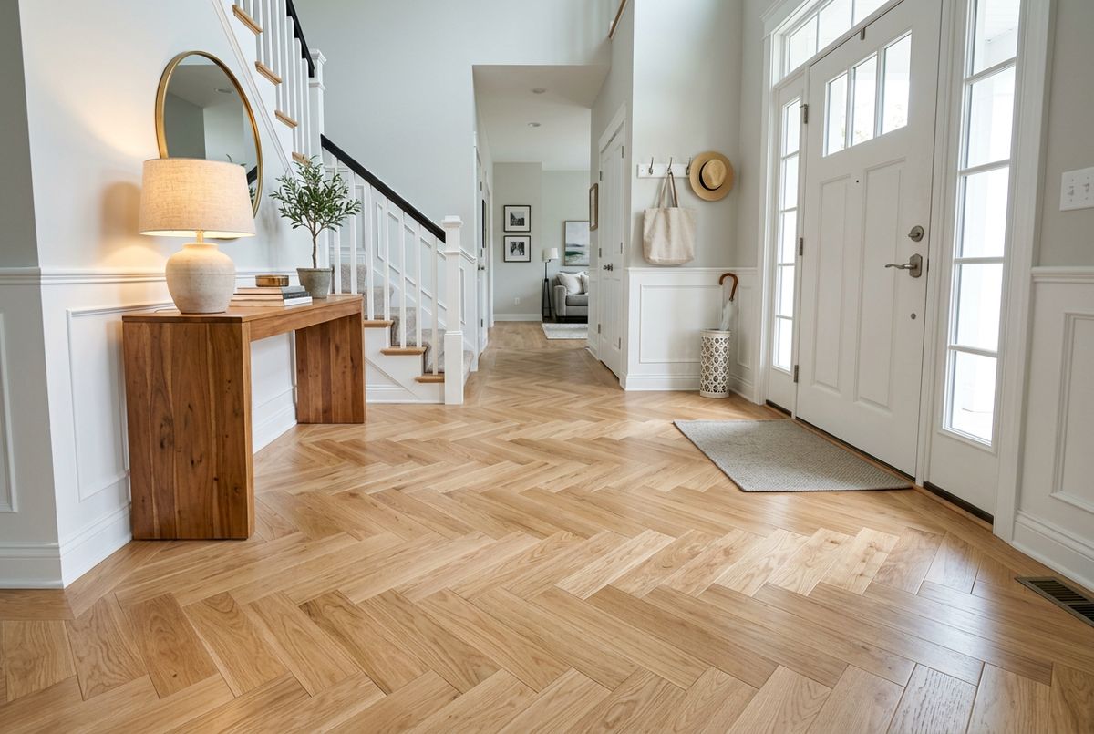 Recently installed flooring in a Doylestown, PA home