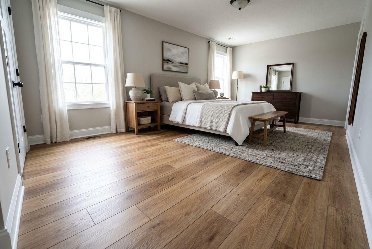 Recently installed flooring in a Drexel Hill, PA home