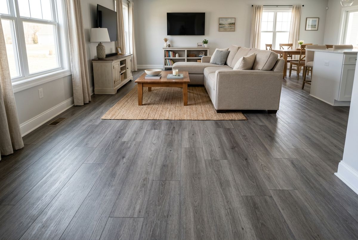 Recently installed flooring in a Duncannon, PA home