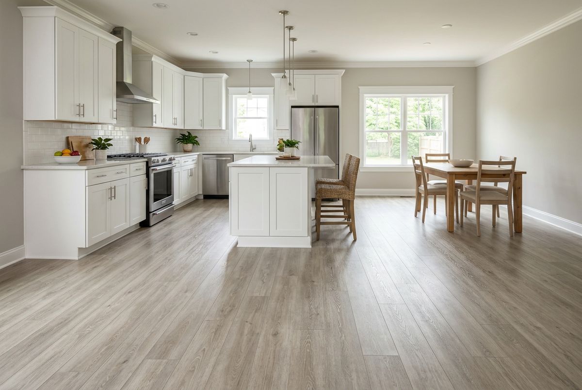Recently installed flooring in a Dundalk, MD home