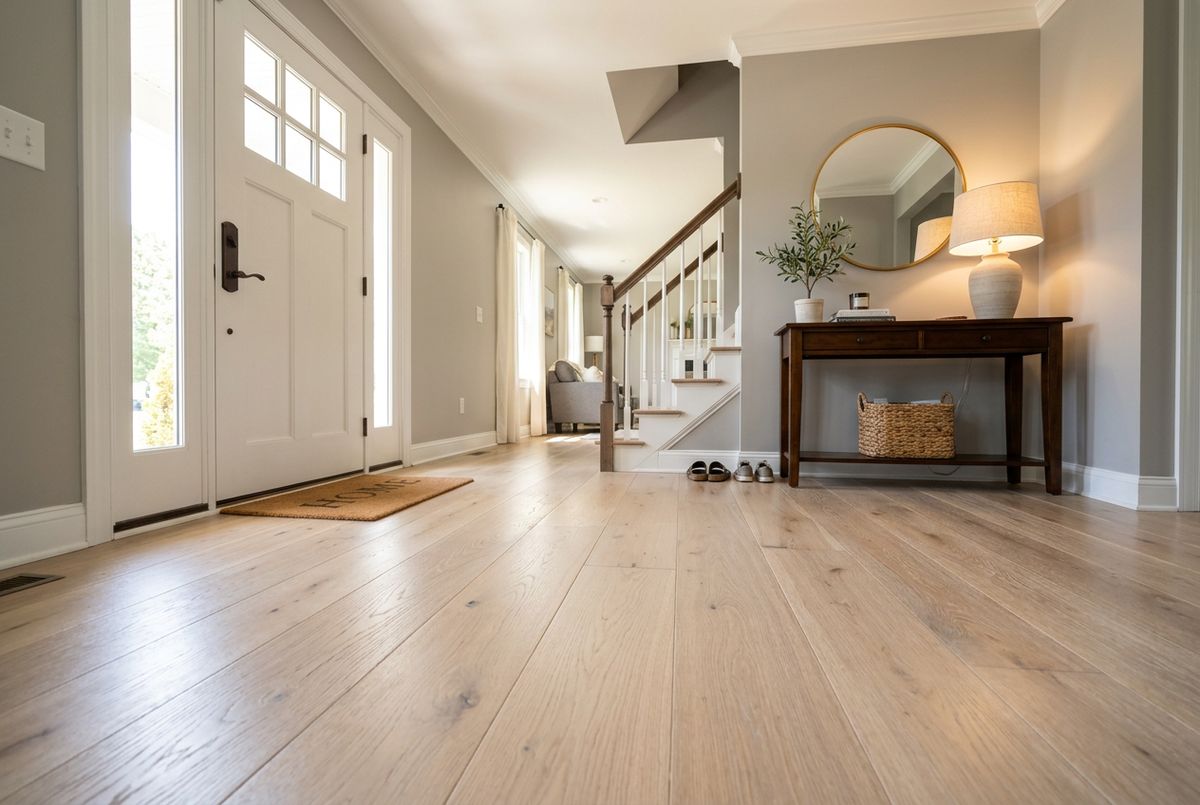 Recently installed flooring in a Dunwoody, GA home